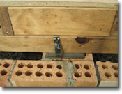 Photo of solid blocking between joists.