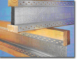 Photo of timber joined top and bottom for a continuous beam.