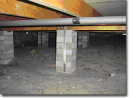 Photo of plywood beams.