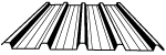 Diagram of a roofing profile for metal roof sheeting.
