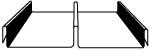 Diagram of a roofing profile for metal roof sheeting.
