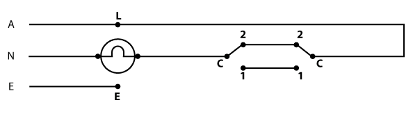 Image showing circuit diagram of a two way lighting circuit
