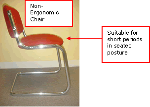 Non-standard Ergonomic Office Seating -  Non Ergonomic Chair, Suitable for short periods in seated posture