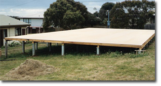 Photo of platform floor.