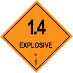 Label for Dangerous Goods Class 1.4