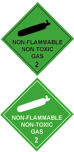 Label for Dangerous Goods Class 2.2