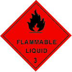 Label for Dangerous Goods Class 3