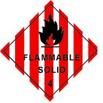 Label for Dangerous Goods Class 4.1