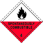 Label for Dangerous Goods Class 4.2