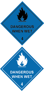 Label for Dangerous Goods Class 4.3