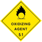 Label for Dangerous Goods Class 5.1