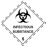 Label for Dangerous Goods Class 6.2