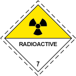 Label for Dangerous Goods Class 7