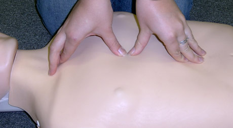 Locating the centre of chest