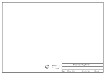 Sample standard blank drawing sheet in landscape layout