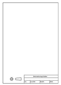 Sample standard blank drawing sheet in portrait layout