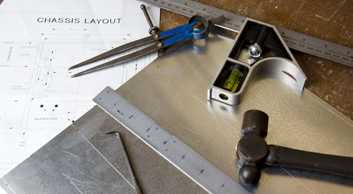 Photo of marking out materials and tools