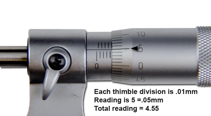 Image showing reading of 4.55mm