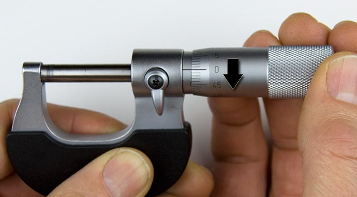Image showing checking micrometer accuracy