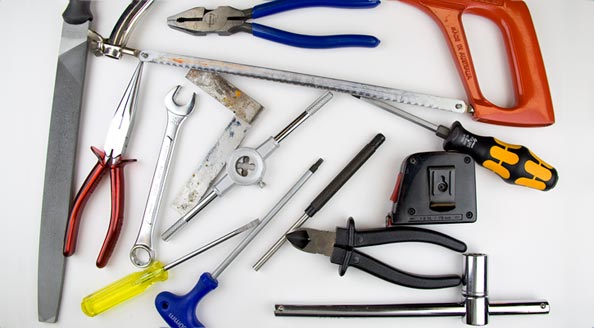 Photo of a selection of hand tools