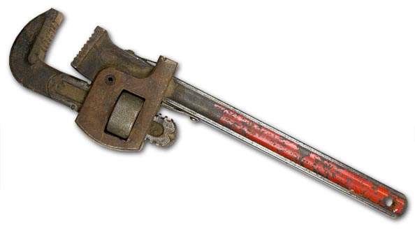 Photo of a stillson pipe wrench