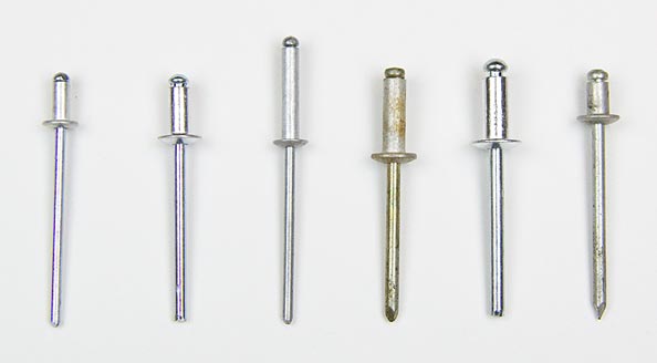 Image of a selection of pop rivets