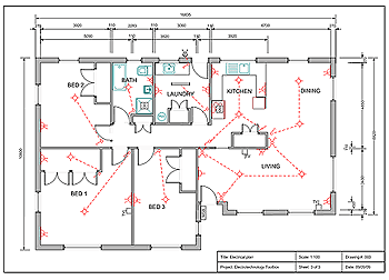 Diagram showing an example of a floor plan