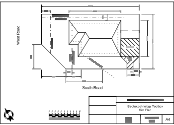 Diagram showing an example of a site plan