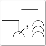 Multiple socket outlet(power) - 3 outlets shown