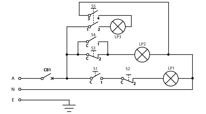 Image showing a complex lighting circuit diagram