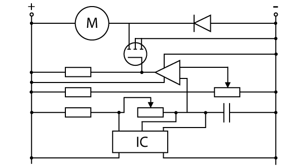 Image showing a sample ladder diagram for a motor control circuit