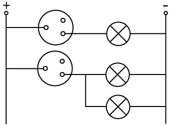 Image showing a sample ladder diagram for a lighting circuit