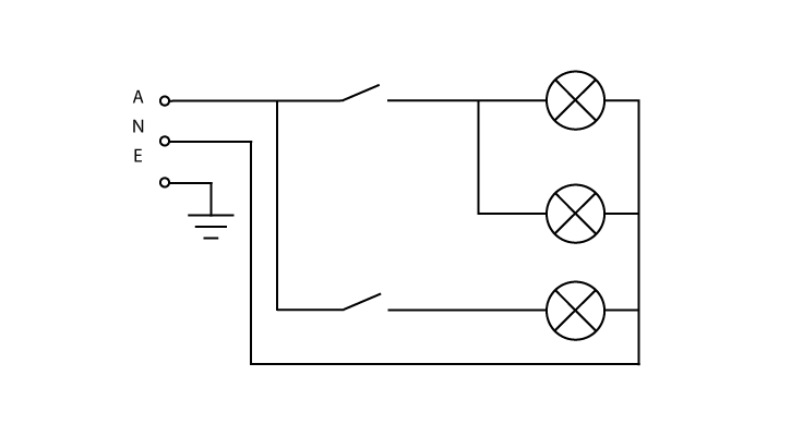Image showing a simple lighting circuit diagram