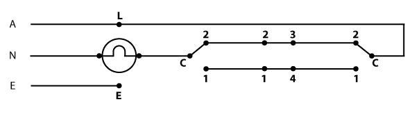 Image showing a circuit diagram of an intermediate lighting circuit