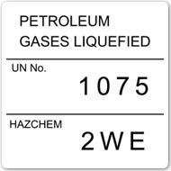 Picture of a hazchem label showing the number 2WE