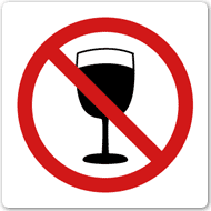 Image of a no drinking sign