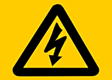 Image showing a hazard symbol for electricity