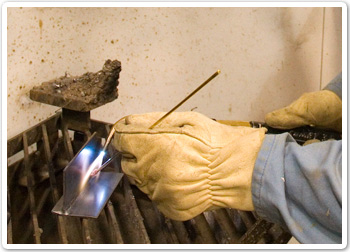 Photo of brazing process