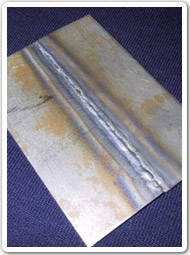 Photo of a completed weld