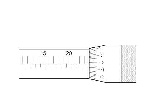 Image showing a reading on the scales of a precision measuring tool