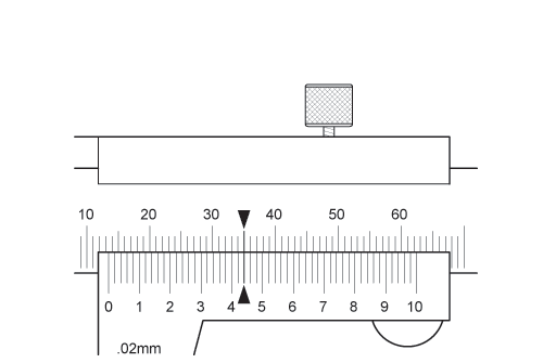 Image showing the first graduations that align on the two scales