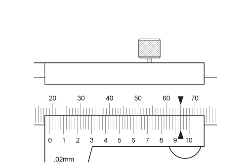 Image showing the first graduations that align on the two scales