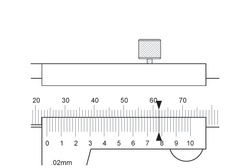 Image showing the first graduations that align on the two scales