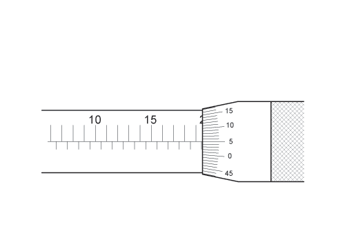 Image showing a reading on the scales of a precision measuring tool