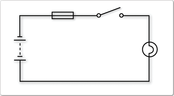 Graphic of an electrical circuit