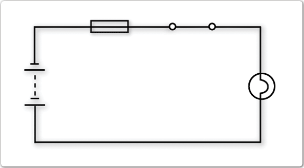 Graphic of an electrical circuit