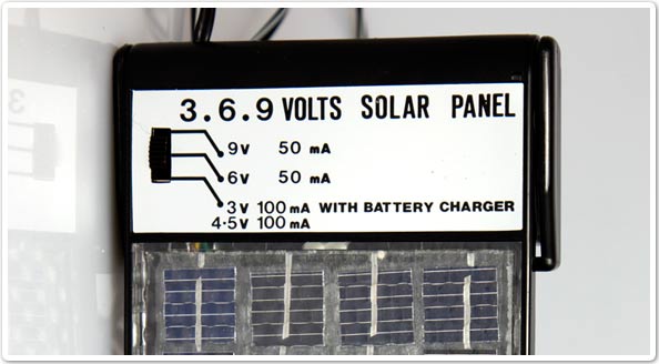 Solar panel current rating 50mA at 6V