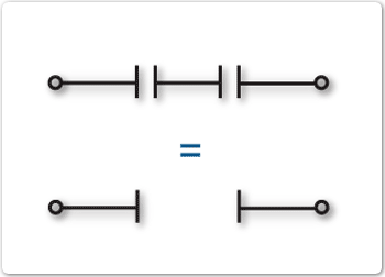 Circuit diagram two capacitors connected in series