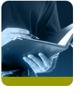 Man writing in a book