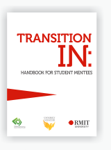 Cover of 'Transition In' handbook for student mentees